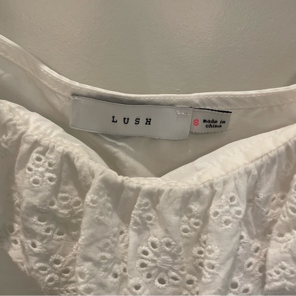 White Ruched Crop Top - Picture 3 of 3